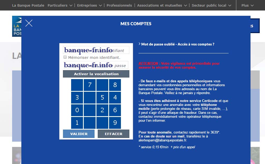 www.labanquepostale.fr mon compte Banque Postale Particuliers en ligne